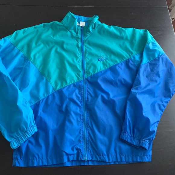 Nike Other - Vintage 1990s Nike Nylon Track Jacket Mens Size Medium Turquoise